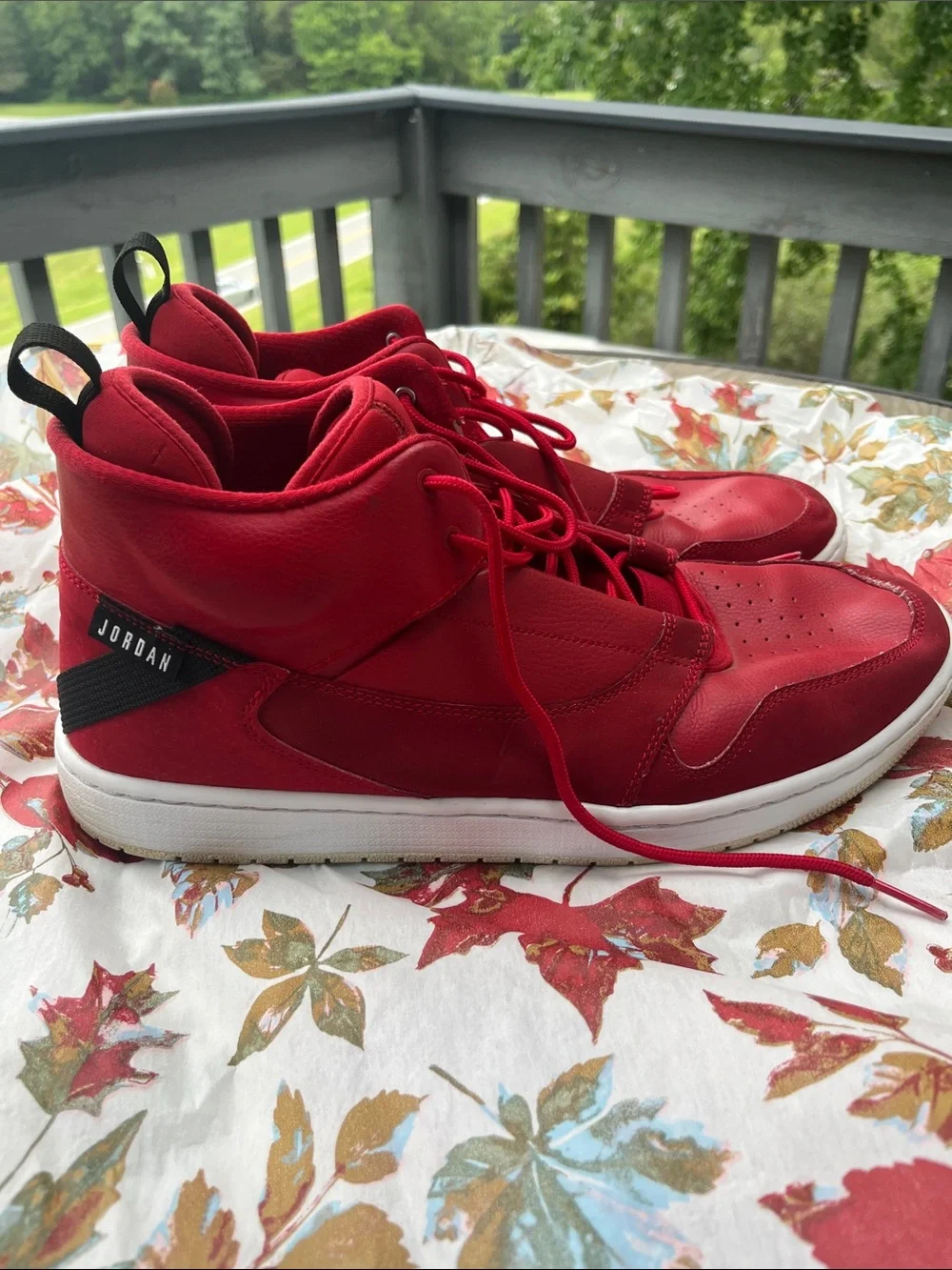 Jordan Men's Red High-Top Sneakers